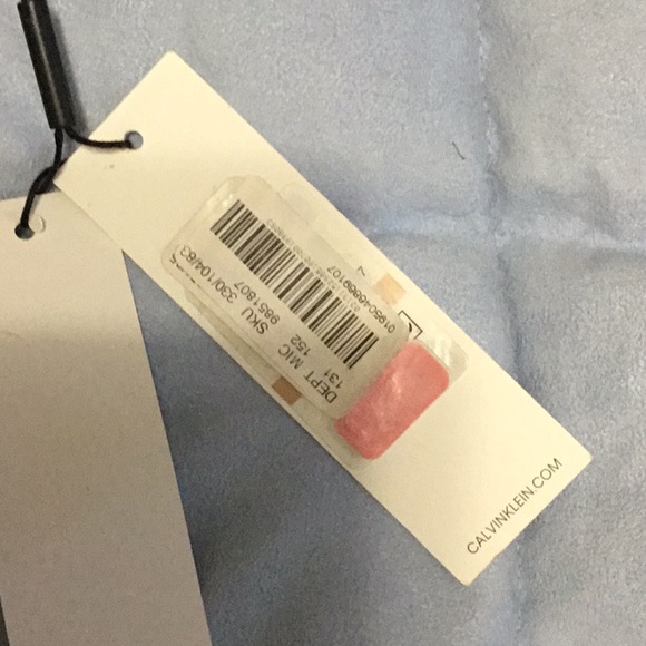 CALVIN KLEIN Bling Bell Sleeve Blue Velvet Velour Holiday Party Dress Sz M  NWT - Picture 9 of 15